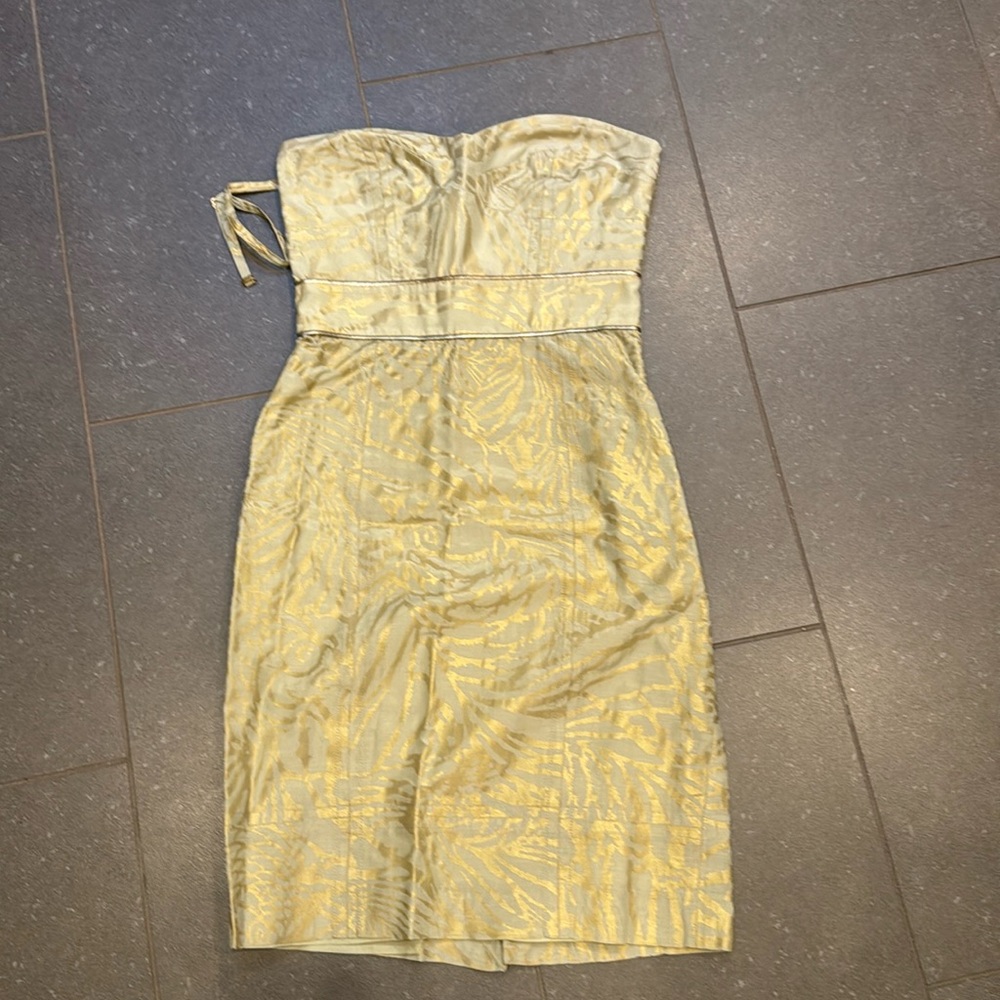 Silver and gold DVF dress